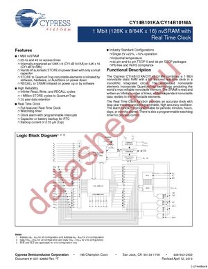 CY14B101KA-SP25XI datasheet  